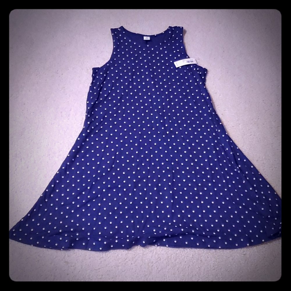 Old Navy Polka Dot Sleeveless Swing Dress